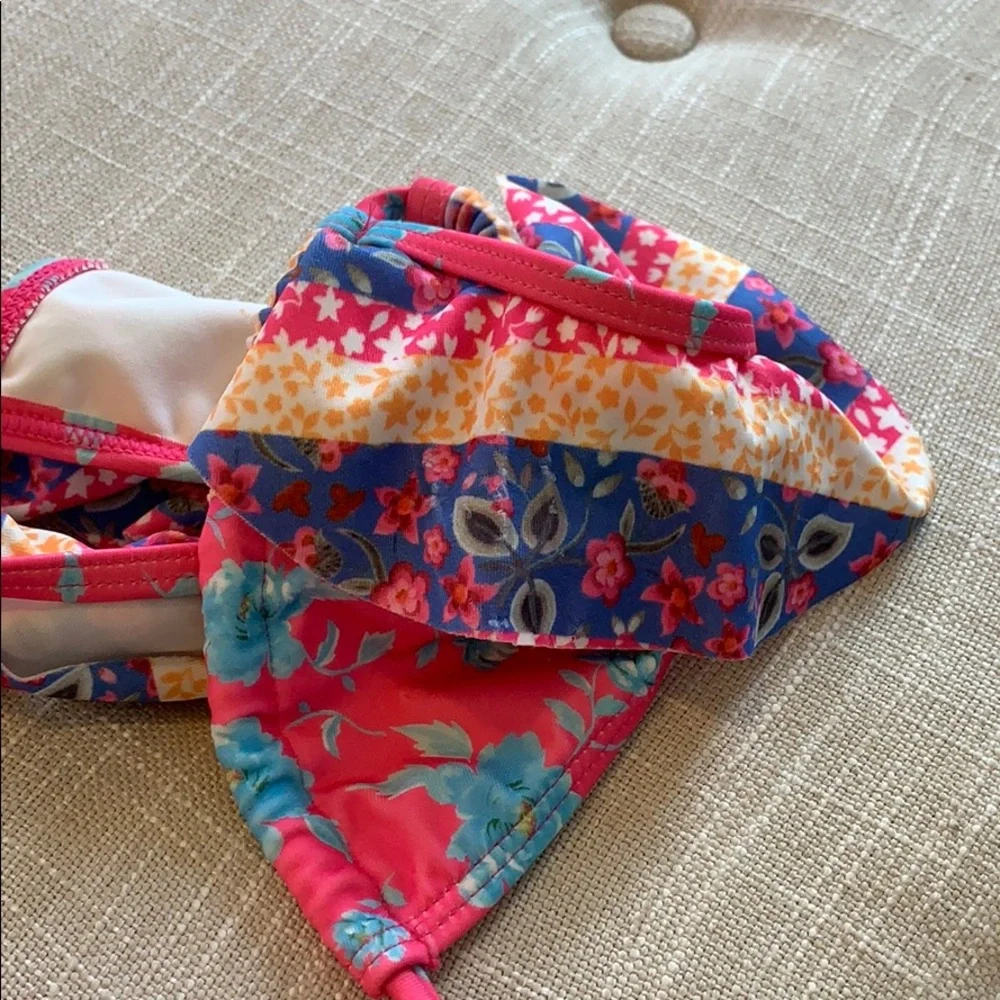 Lovers + Friends Pink Multicolor Ruffle Bikini Top - Picture 8 of 8